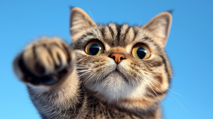 portrait of a shy kitten