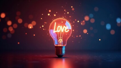 Blue glossy crystal heart in outer space with fluid fira flow. Cover. Greeting card or postcard. Artwork template. Art and artistic design. Warm emotions. Love