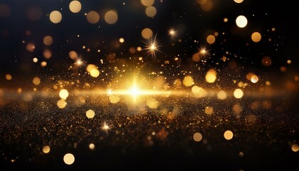 Naklejka premium particle and sparkle light with background
