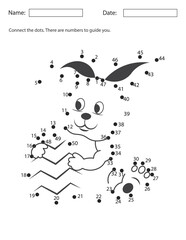 Obraz premium Dot-to-Dot Activity Sheets