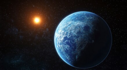 Stunning Earth and Sun Space Image Wallpaper Background