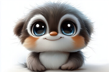 Fototapeta premium 3d penguin in glasses with sign