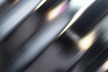 Detailed titanium surface displaying smooth gray tones and elegant rainbow-like reflections at varying angles