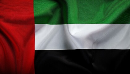 united arab emirates national flag background uae flag weaving made by silk cloth fabric uae background ai generated image