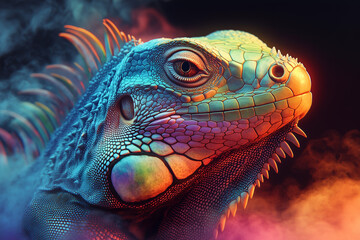 Fototapeta premium Portrait of an Iguana