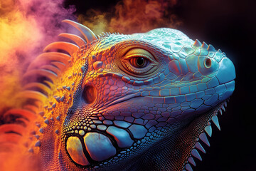 Fototapeta premium Portrait of an Iguana