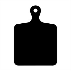 Set of Kitchen Cutting Boards Silhouette in various poses isolated on white background