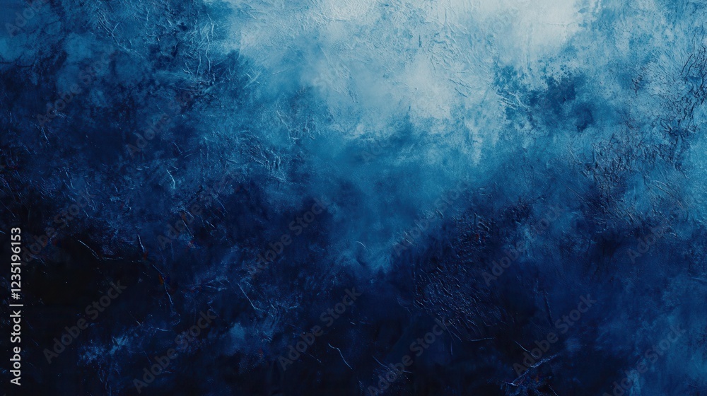Poster abstract blue texture background with fractal patterns and depth