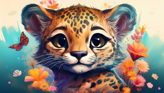 Abstrakter Leopard