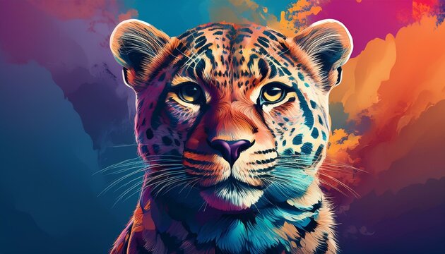 Abstrakter Leopard