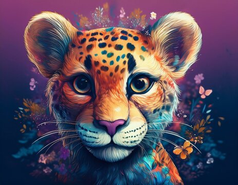 Abstrakter Leopard