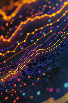 Scatter plot with bold patterns and smooth trend lines