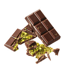 Tasty pistachio chocolate bars 
