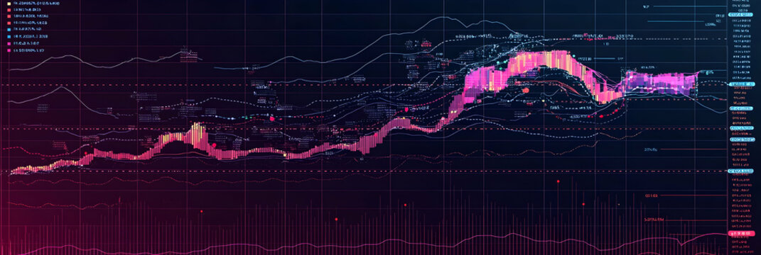 Vibrant scatter plot showcasing market correlations