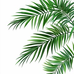 Fototapeta premium palm leaves isolated on white