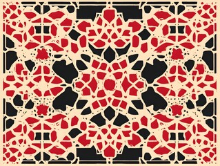 arabic pattern and lot of negative space, banner for Arabic american Heritage Month