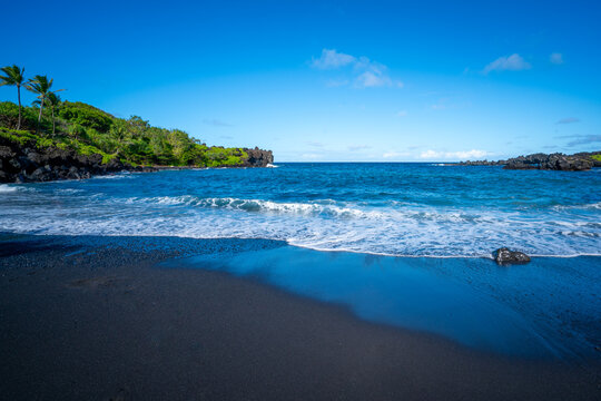 Waianapanapa State Park Black Sand Beach Maui Road to Hana