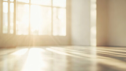 Soft light illuminating the floor creates an inviting ambiance in a minimalist space