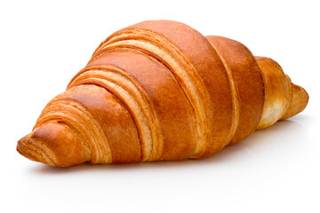 Fresh croissant isolated on white background