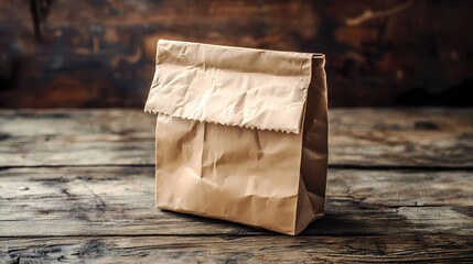 Rustic charm brown paper bag. Rustic Charm. Illustration