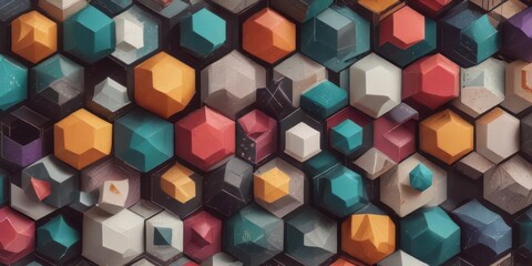 Obraz premium Abstract geometric shapes forming a large megaset of infographic templates with various colors and patterns , color, layout