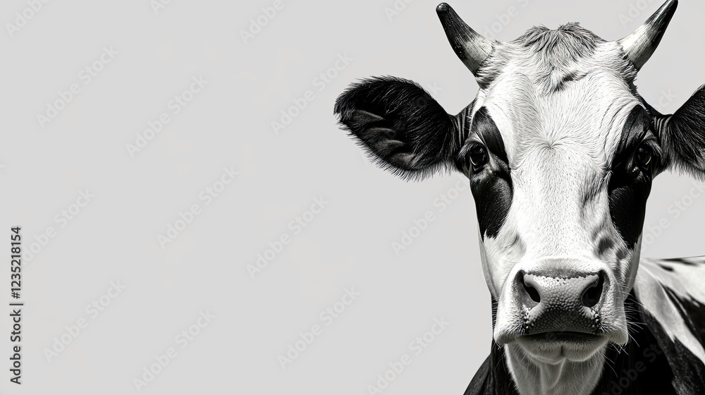 Aufkleber unique black and white cow print pattern creating a stylish and modern visual effect
