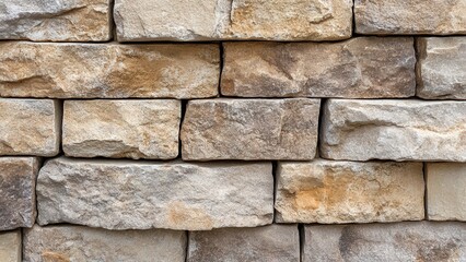 Obraz premium Textured Stone Wall of Varying Shades and Shapes
