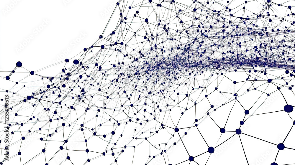 Fototapete abstract exploration of a net catching an enigmatic falling object in a minimalistic illustration