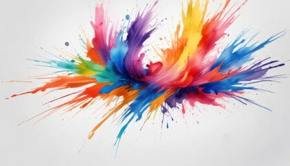 Bright colorful watercolor brush strokes on white background,  watercolor,  texture