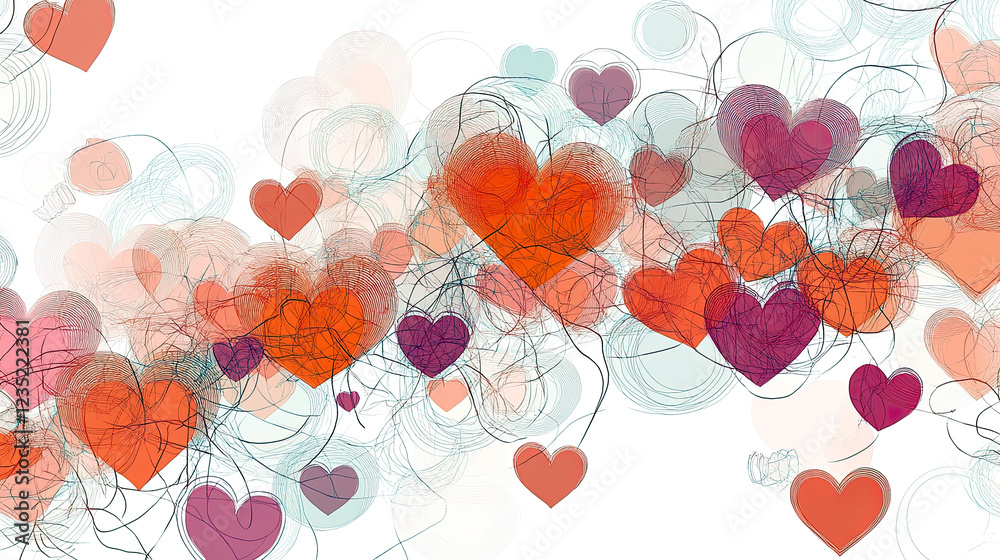 Poster Creating a Whimsical Retro Background With a Lively Hearts Transition Effect