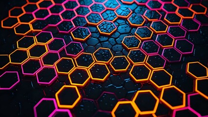 abstract background with hexagons