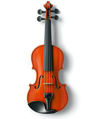 Fototapeta premium Detailed Illustration Showcasing the Elegant Design and Craftsmanship of a Violin From Above