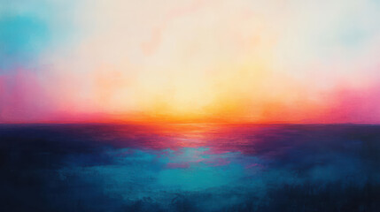 Fototapeta premium A colorful gradient canvas that captures youthful energy and optimism, with a central, softly diffused light source symbolizing hope and inspiration