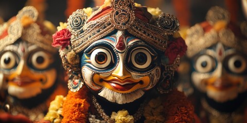 Obraz premium Vibrant Indian Festive Masks