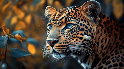 Obraz premium Leopard skin pattern, animal fur seamless design