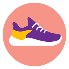 Running shoe icon, trainers, sneakers, art