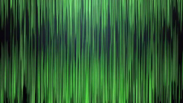 Green Digital Binary Code Matrix Design with Cascading Binary Lines on Black Background for Tech and Sci-Fi Themes in Modern Stock Photography
