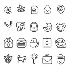 food and drink icons set