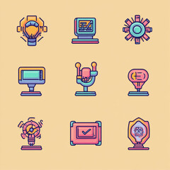set of icons for web