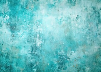 Obraz premium Abstract Grunge Cyan Blue Painted Panoramic Background