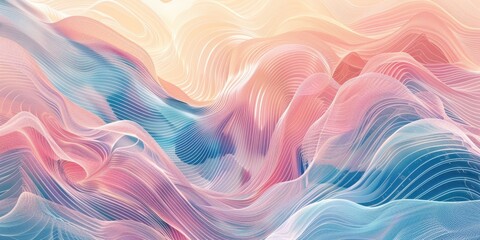 Fototapeta premium soft pastel colorful waves texture background