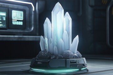  Ice Crystals – A Futuristic Frozen Cave of the Future