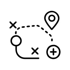 Karte Roadmap Strecke Weg Symbol 