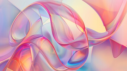 Naklejka premium holographic colorful glass plastic shapes