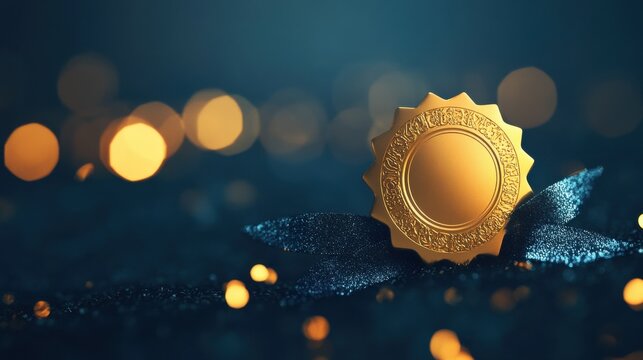 a quality assurance certificate proudly displays a seal of excellence glowing under the soft light surrounded by positive user reviews affirming its high rating