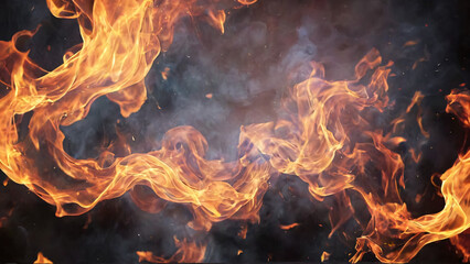 fire in the fireplace