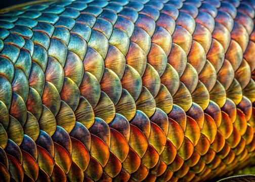 Arapaima Gigas Fish Skin Texture, Surreal Photography