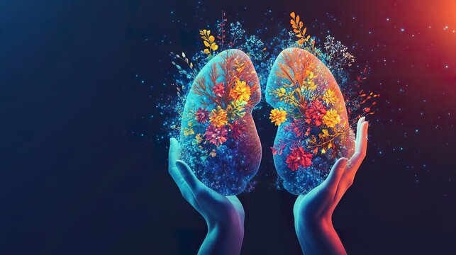 Doctor hands holding lungs organ, World Tuberculosis Day, World No Tobacco Day, lung cancer, Pulmonary Hypertension, COPD, eco air pollution, pneumonia, donation, respiratory and chest concept. - Powered by Adobe