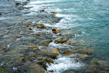 Seljuk bridge in Aspendos. The Eurymedon Bridge. Aspendos Yolu Belkis Mevkii. Turkey. Crooked bridge. Bridge over the Koprucay (Euremedon) River near Aspendos, in Pamphylia, in southern Anatolia 