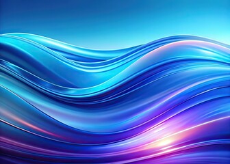 Fototapeta premium Blue Gradient Abstract Night Photography Defocused Smooth Lines